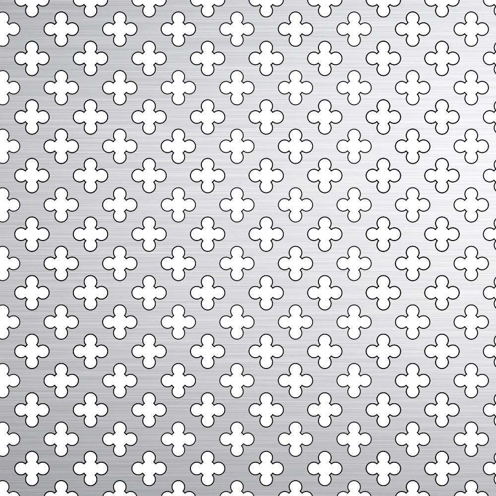 PERFORÁLT LEMEZ / LÓHERE MINTA KÖR NÉLKÜL 11-16 / 1 mm / 1000x2000 mm / St12.o3 acél